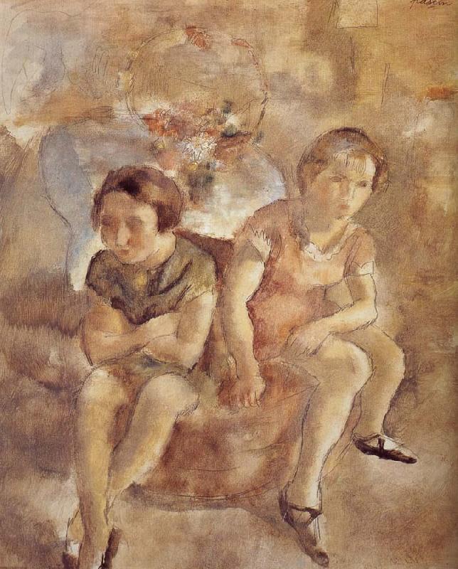 Two seated maiden, Jules Pascin